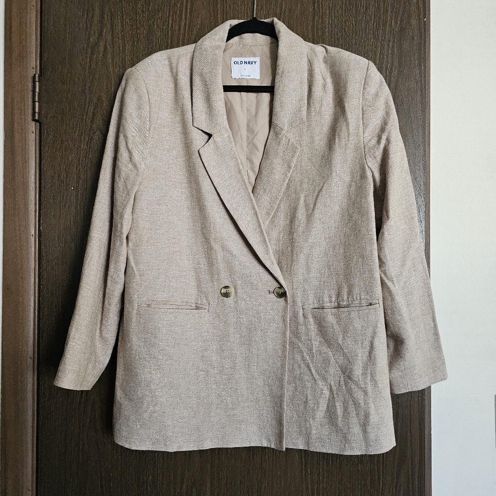 NWOT Oversized Tan Professional Business Casual Old Navy Blazer Size Large L